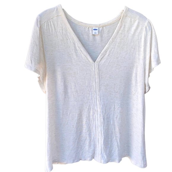 Old Navy Tops - Old Navy | White Tee with Sparkle Detail | Size L